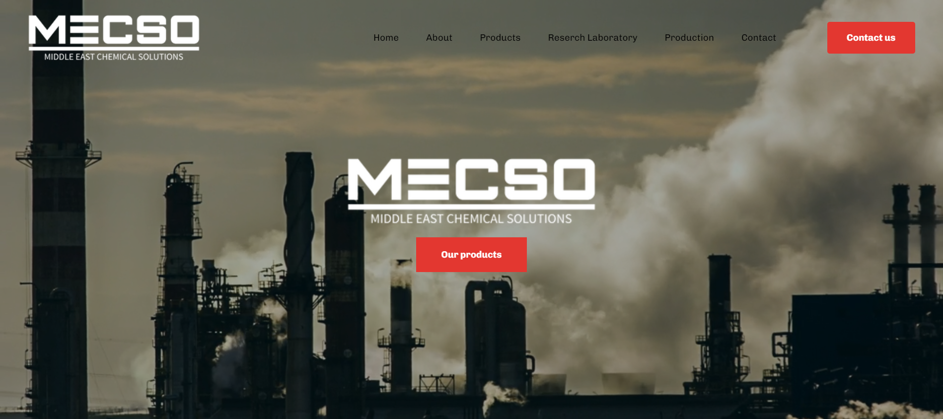 Скриншот страницы сайта Mecso